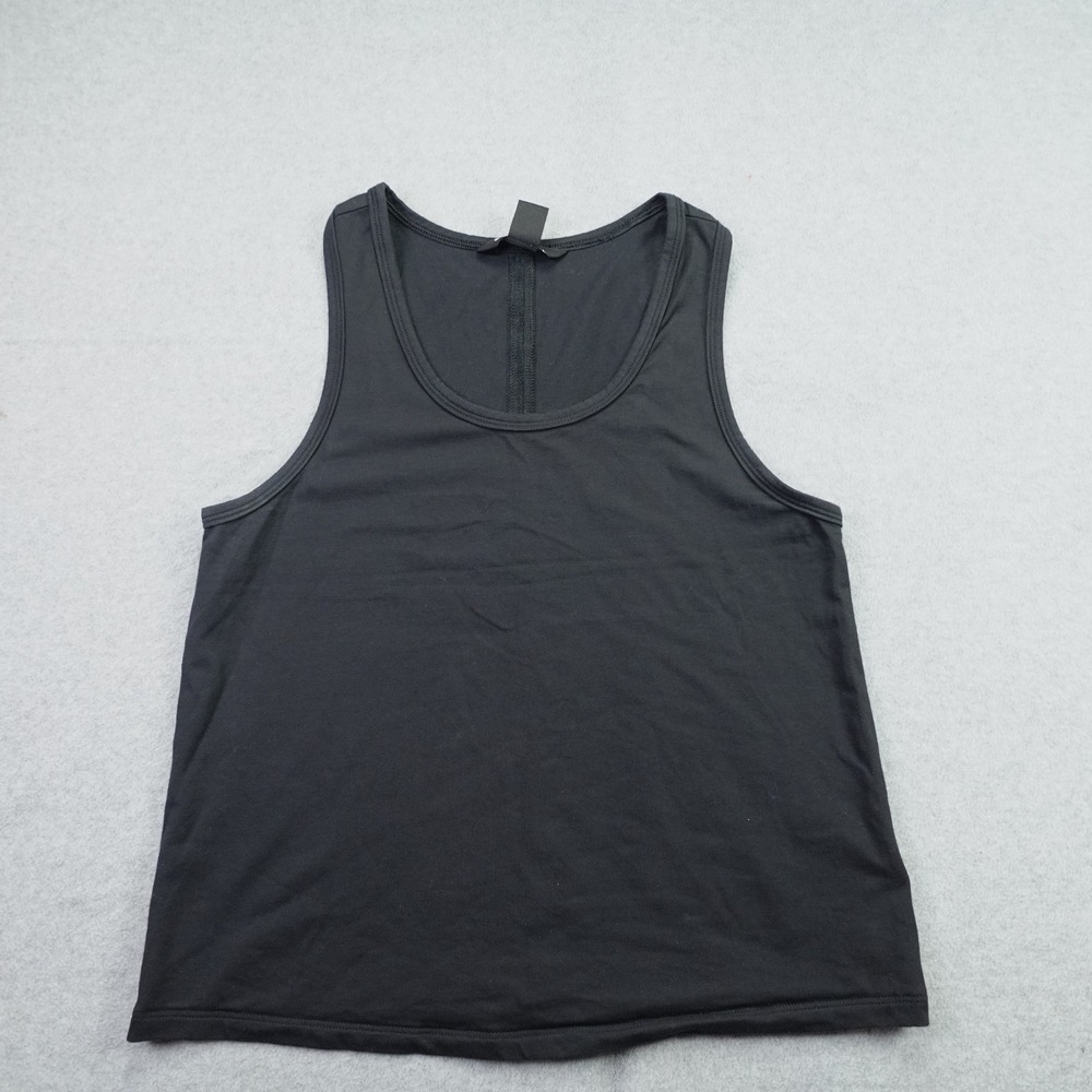 Athleta Tank Women XS Black Essential Cotton Stretch Top Yoga Active